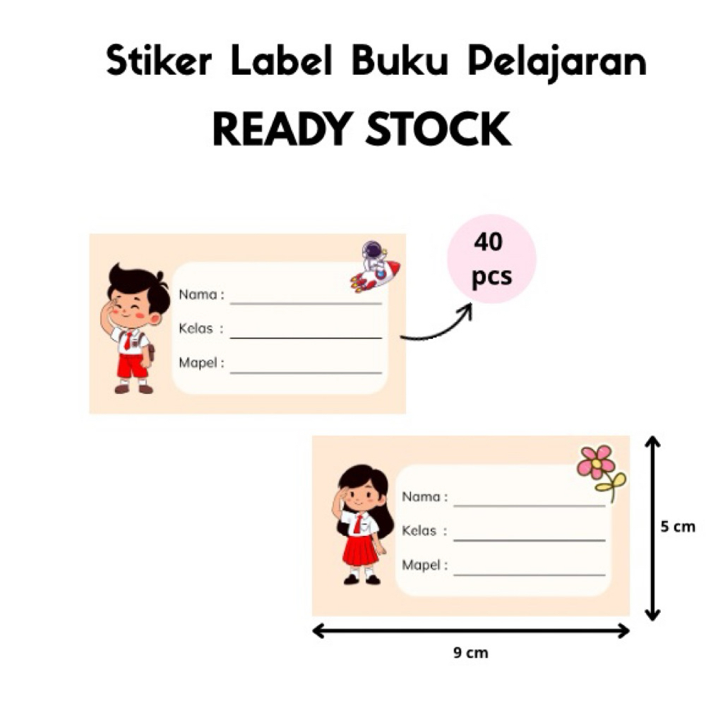 

Stiker Buku Pelajaran | Tema : Anak SD (READY STOCK)