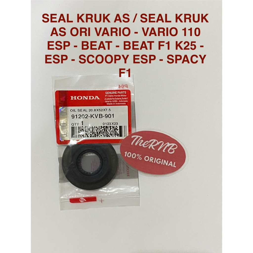 SEAL KRUK AS / SEAL KRUK AS ORI / OIL SEAL VARIO (91202-KVB-901) KVB 901 VARIO 110 ESP - BEAT - BEAT