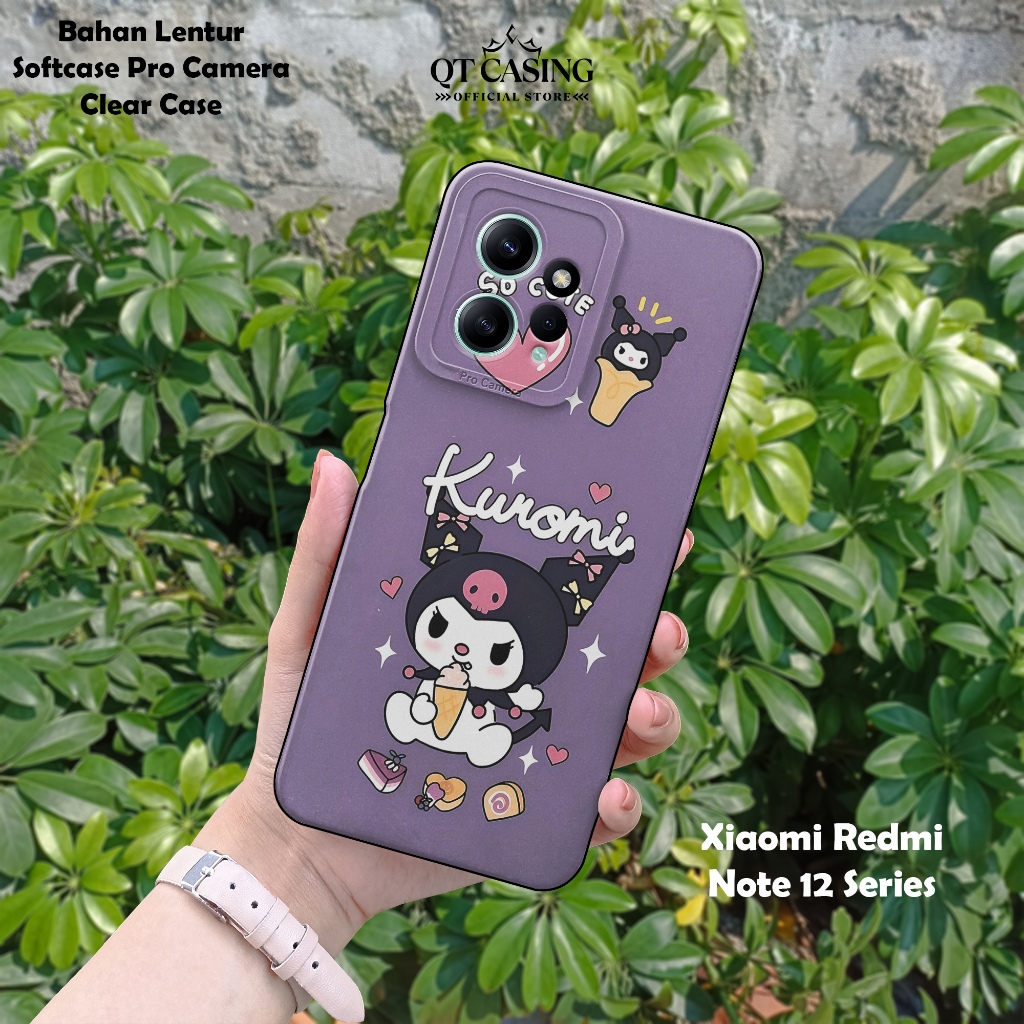 Case For Xiaomi Redmi Note 12 4G / Note 12 Pro 5G – Casing HP Motif Kuromi Cute- Softcase Pro Camera