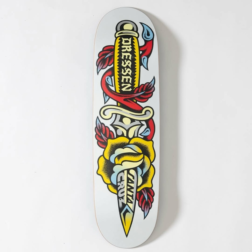 SANTA CRUZ SKATEBOARD DECK “DRESSEN ROSE DAGGER”