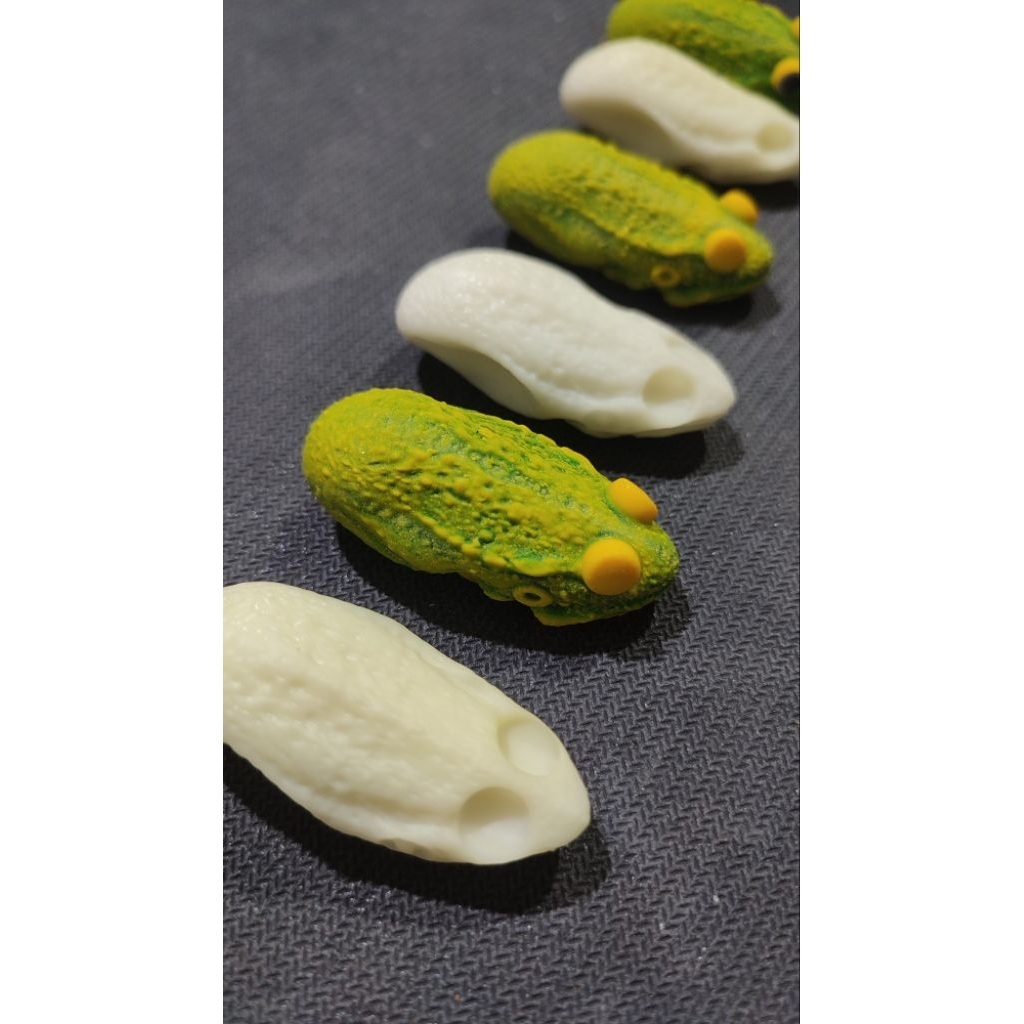 molding soft frog 3d geriga, panjang 5,2cm