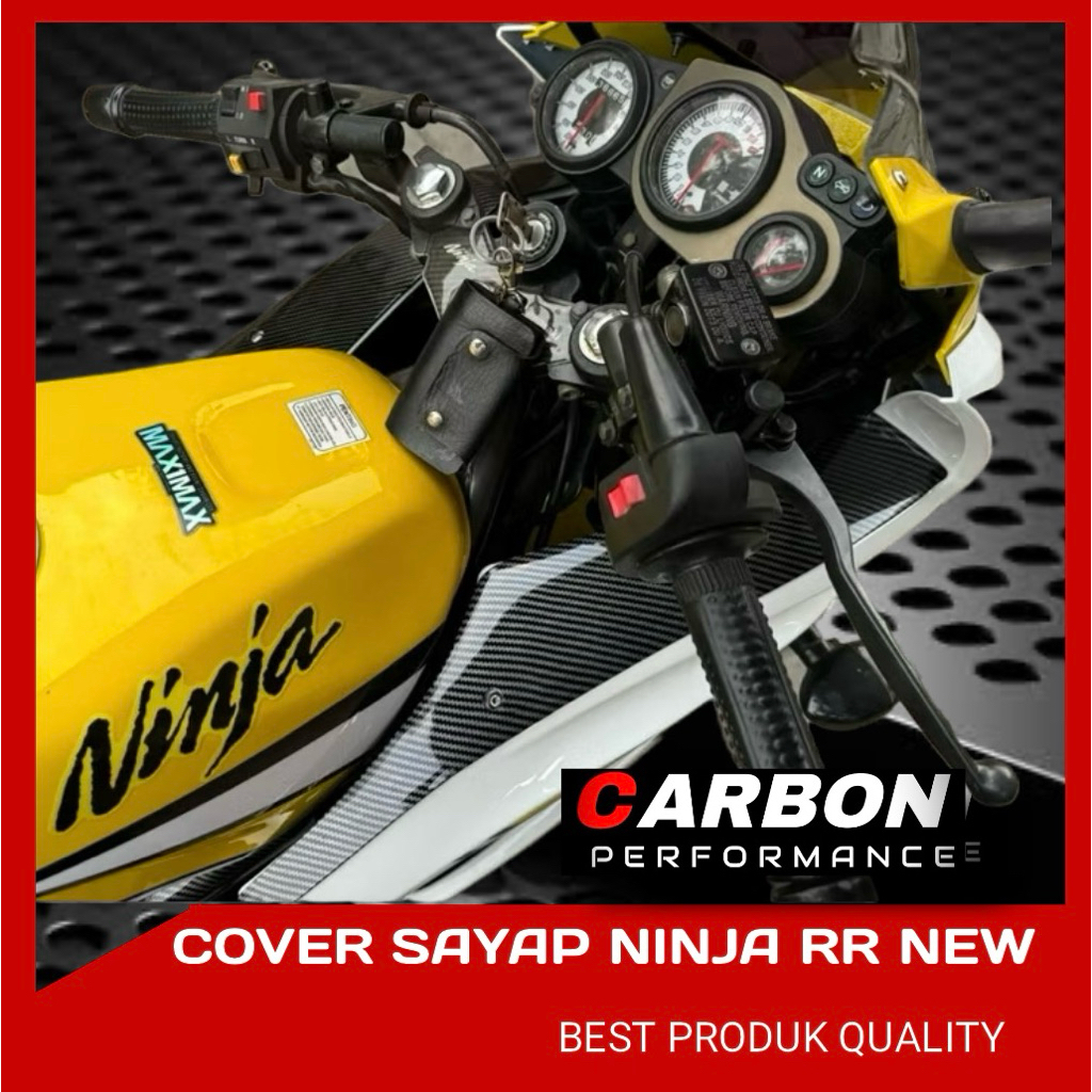 COVER SAYAP CARBON NINJA RR NEW CARBON GLOSY ▪️carbon variasi ninja rr new aksesoris ninja rr new Co