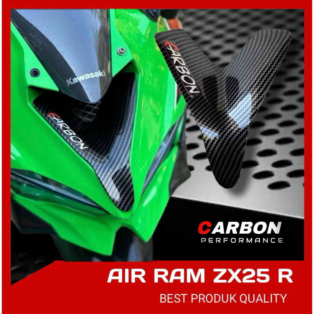 COVER AIR RAM AIRRAM ZX 25 R CARBON GLOSY ▪️zx wtp cover lubang angin zx25r aksesoris zx25r variasi 