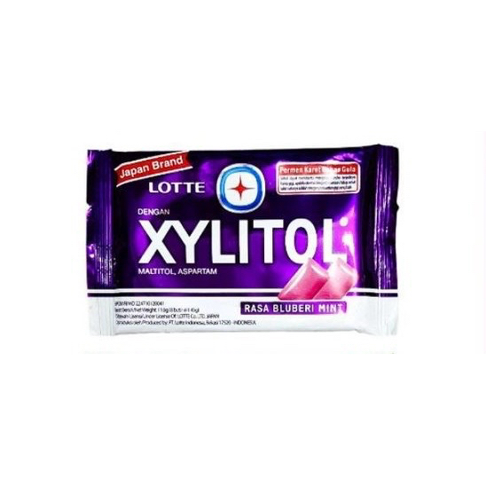 

XYLITOL BLUBERI MINT Kemasan 10pcs isi 6 Butir/pcs LOTTE isi Permen Karet Bebas Gula