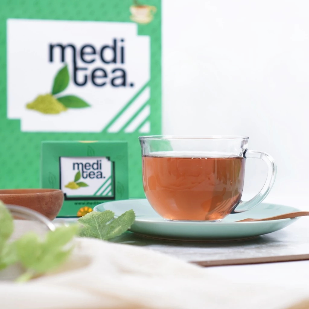 

MEDITEA Teh Herbal Hijau Obat Kanker Payudara Serviks Tulang Paru Tumor Benjolan Ampuh Standar BPOM