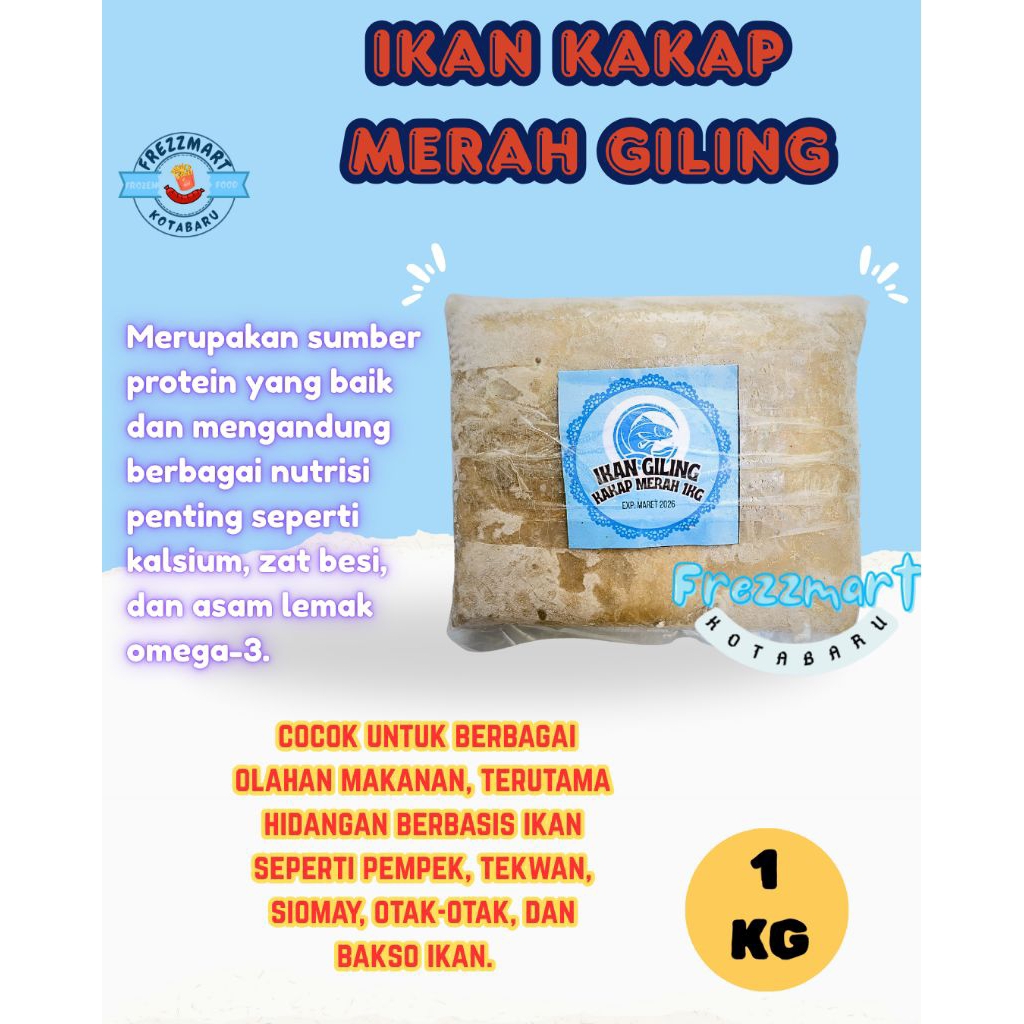 

Ikan Kakap Merah Giling 1 KG Frezzmart Kotabaru