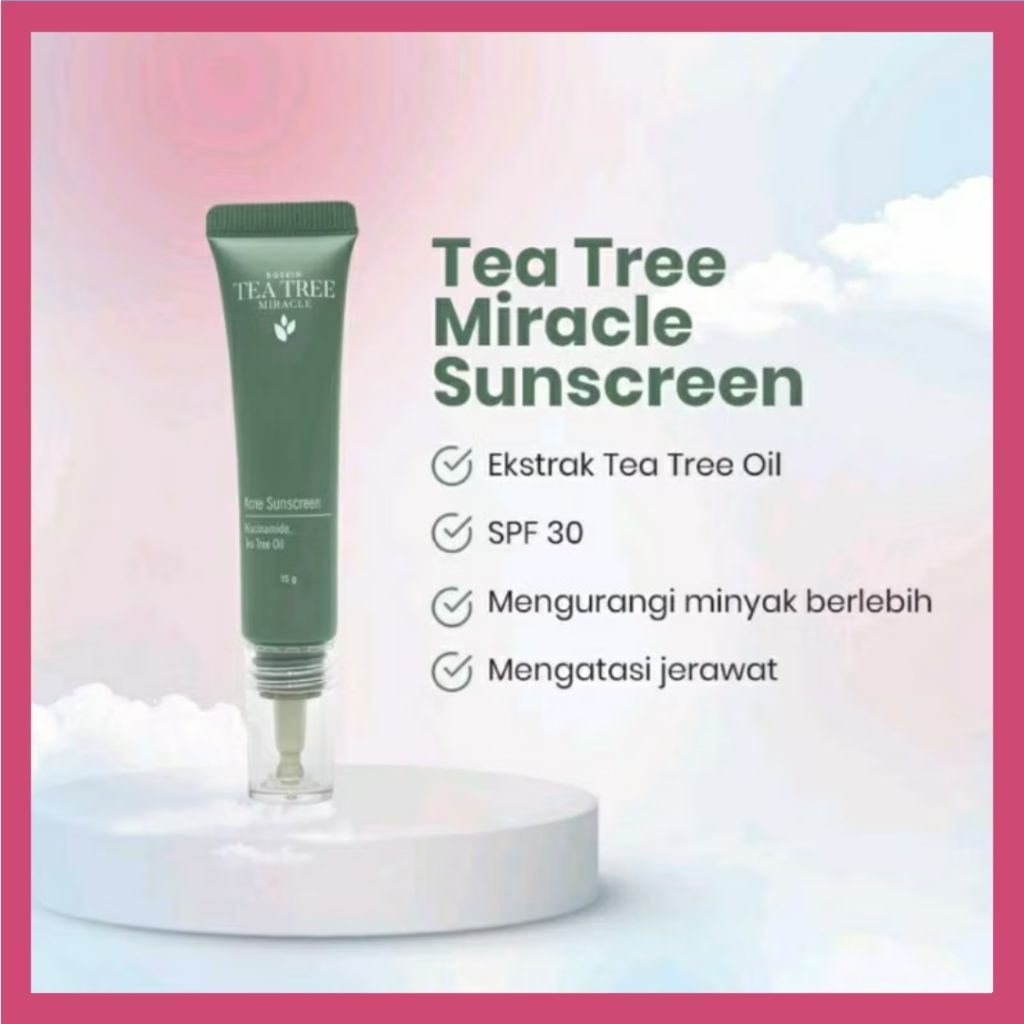 BG SKIN TEA TREE MIRACLE SUNSCREEN | ACNE DAY CREAM JERAWAT