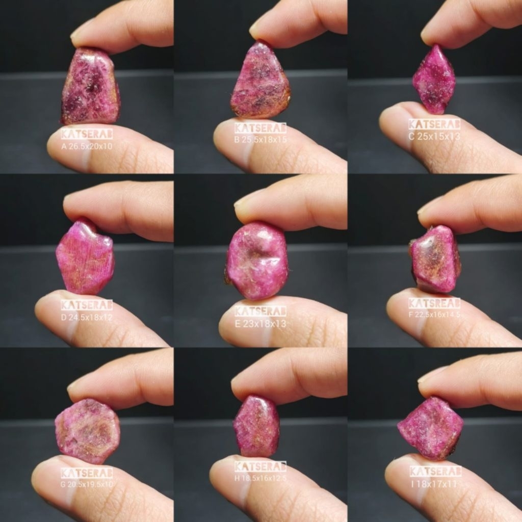 Ruby Madagaskar / Bahan Batu Permata Ruby Madagaskar / Rubi Daging Natural 100% / Batu Permata Ruby 
