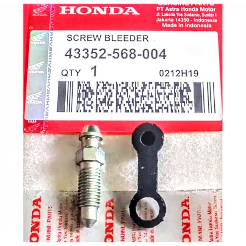 nepel baut pembuangan setelan angin kaliper kepala babi honda supra scoopy beat
