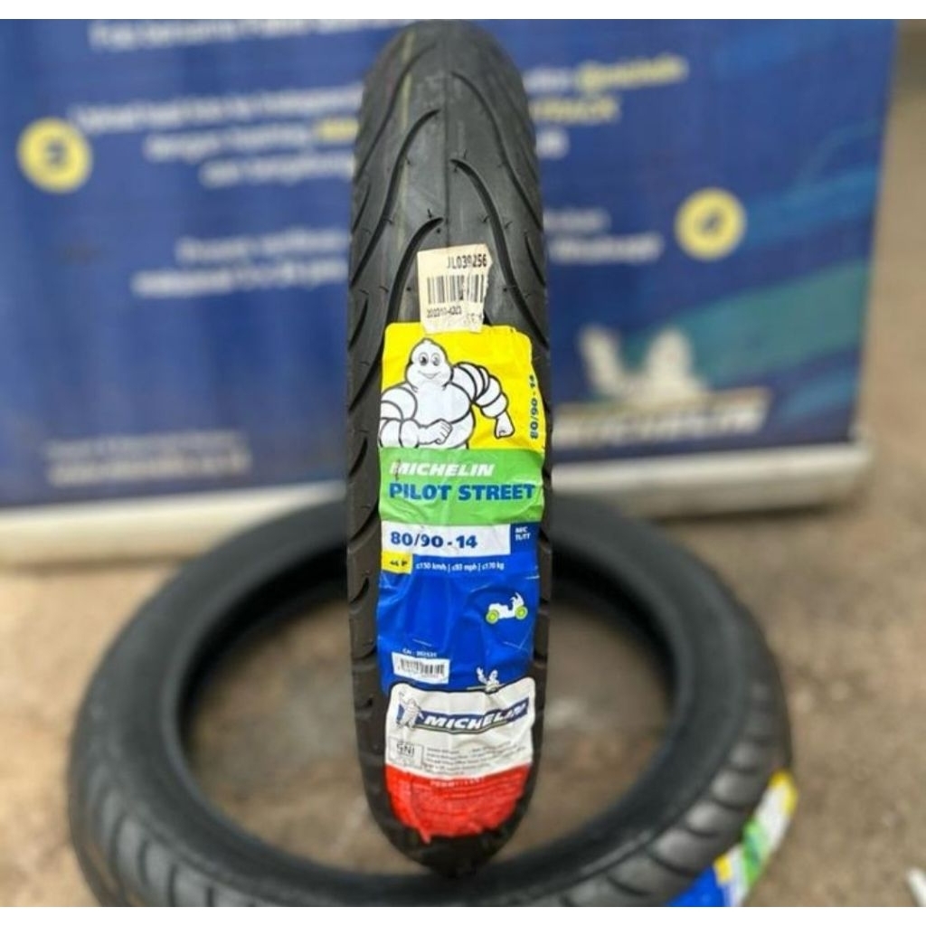 (FREE WRAPING) 80/90-14 MICHELIN PILOT STREET RING 14 TUBELESS BAN DEPAN (WET RACE) BEAT, VARIO, SCO