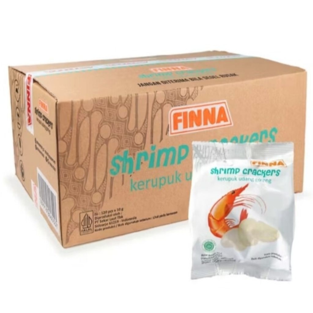 

Finna Kerupuk Udang goreng 1 karton isi 120 pcs