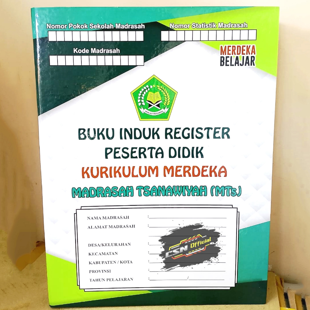 

BUKU INDUK REGISTER MADRASAH TSANAWIYAH - KURIKULUM MERDEKA / K13