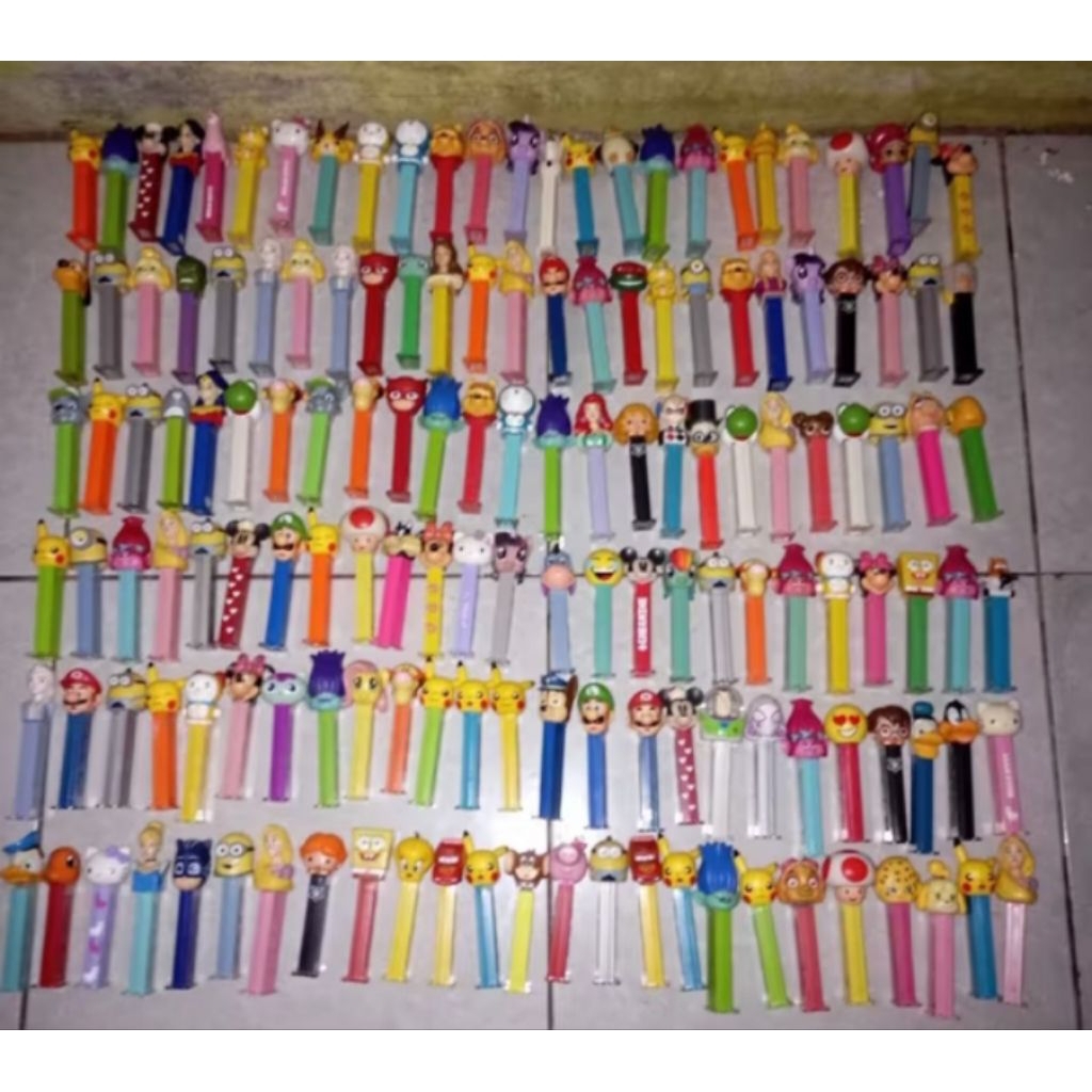 PRELOVED PEZ CANDY KARAKTER DISNEY, POKEMON, SUPER MARIO, TROLLS, MICKEY TAKE ALL