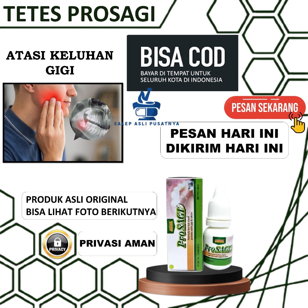Prosagi Tetes Sakit Gigi Herbal Ampuh | Obat Gigi Ngilu, Berlubang, Gusi Bengkak