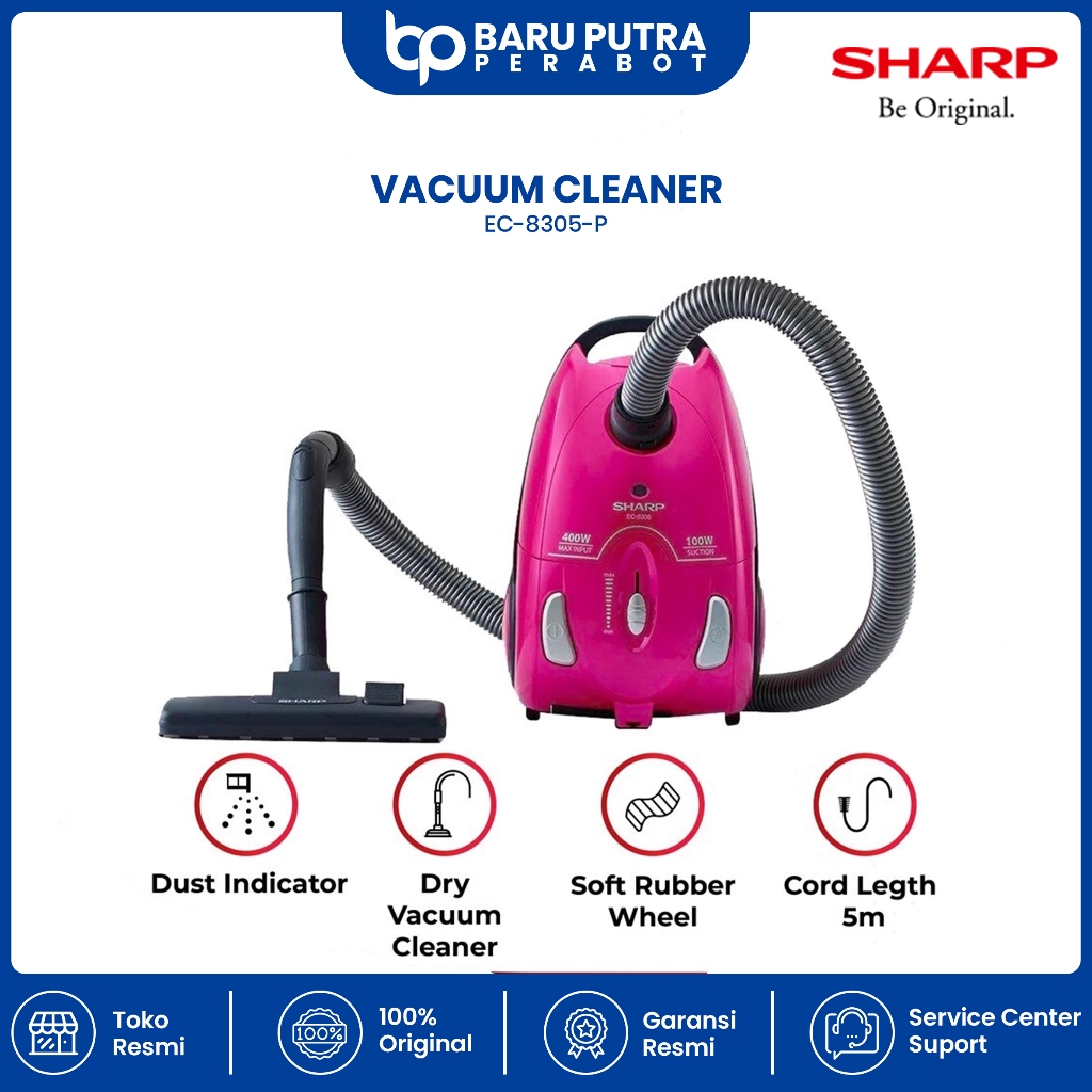 Sharp Vacuum Cleaner EC 8305 Low Watt - Penyedot Debu ORIGINAL