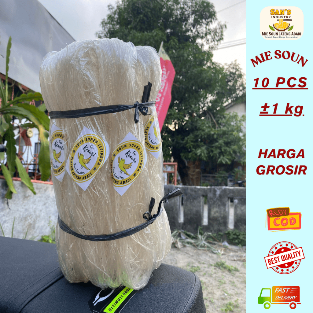 

Mi soun mie panjang grosir asli sans industry 10 pcs berat ±1Kg - makanan instan