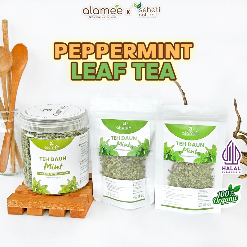 

ALAMEE Peppermint Tea Teh Daun Mint Organik Organic Sehat Kering Dried Alami Asli 25gr