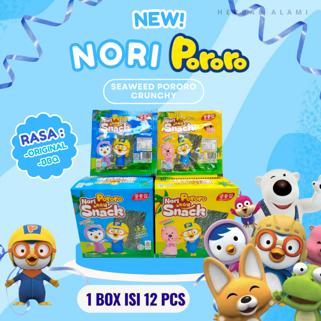 

NORI PORORO BOX - RUMPUT LAUT PORORO CRUNCHY (ISI 12PCS)