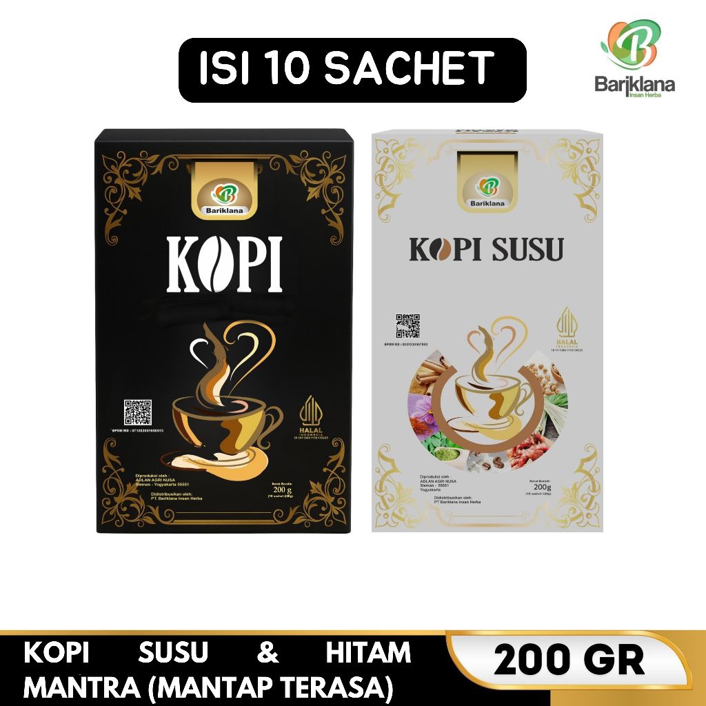

[BISA COD] KOPI MANTRA BY BARIKLANA 1 BOX ISI 10 SACHET @20gr | KOPI HERBAL DENGAN KHASIAT ALAMI DARI BERBAGI MACAM REMPAH PILIHAN