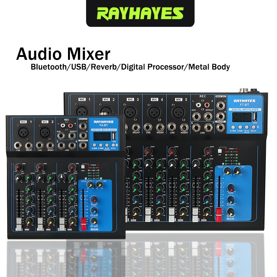 RAYHAYES  F7 7-Channel USB Bluetooth Mixer