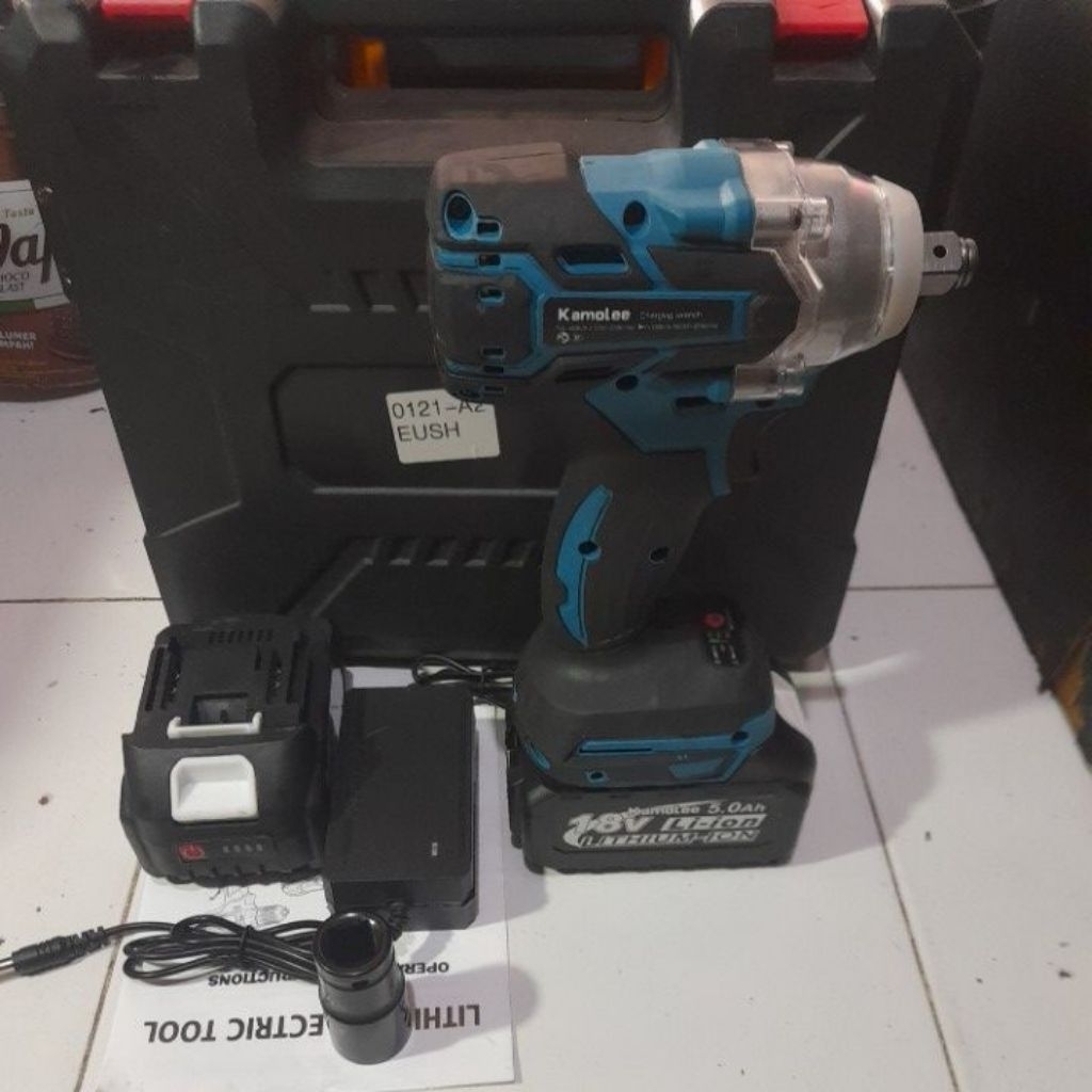 impact wrench KAMOLEE DTW285 2 BATERAI
