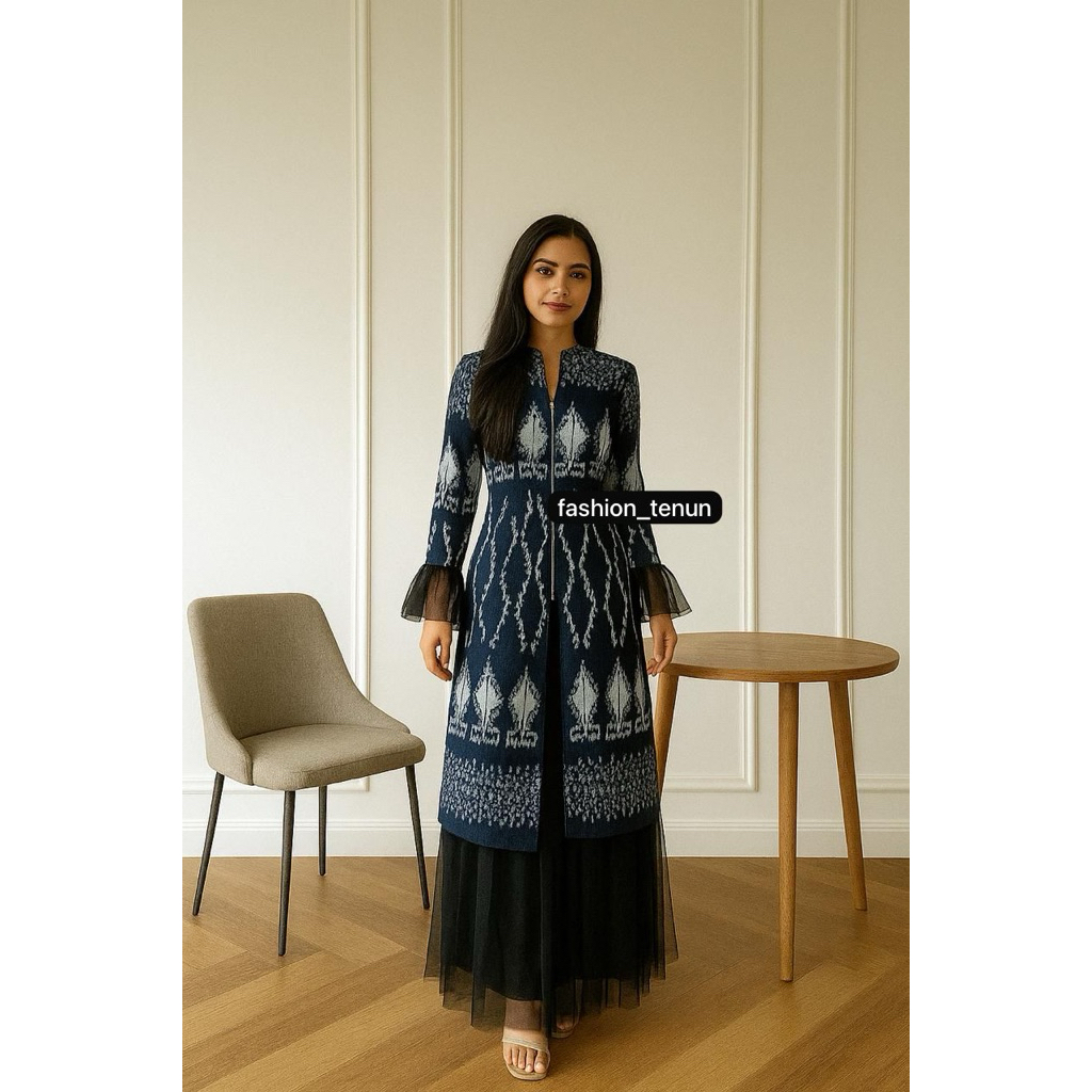FASHION_TENUN ( milla dress tenun) / Tunik Dress / Baju couple / Dress couple / Dress pesta / Dress 