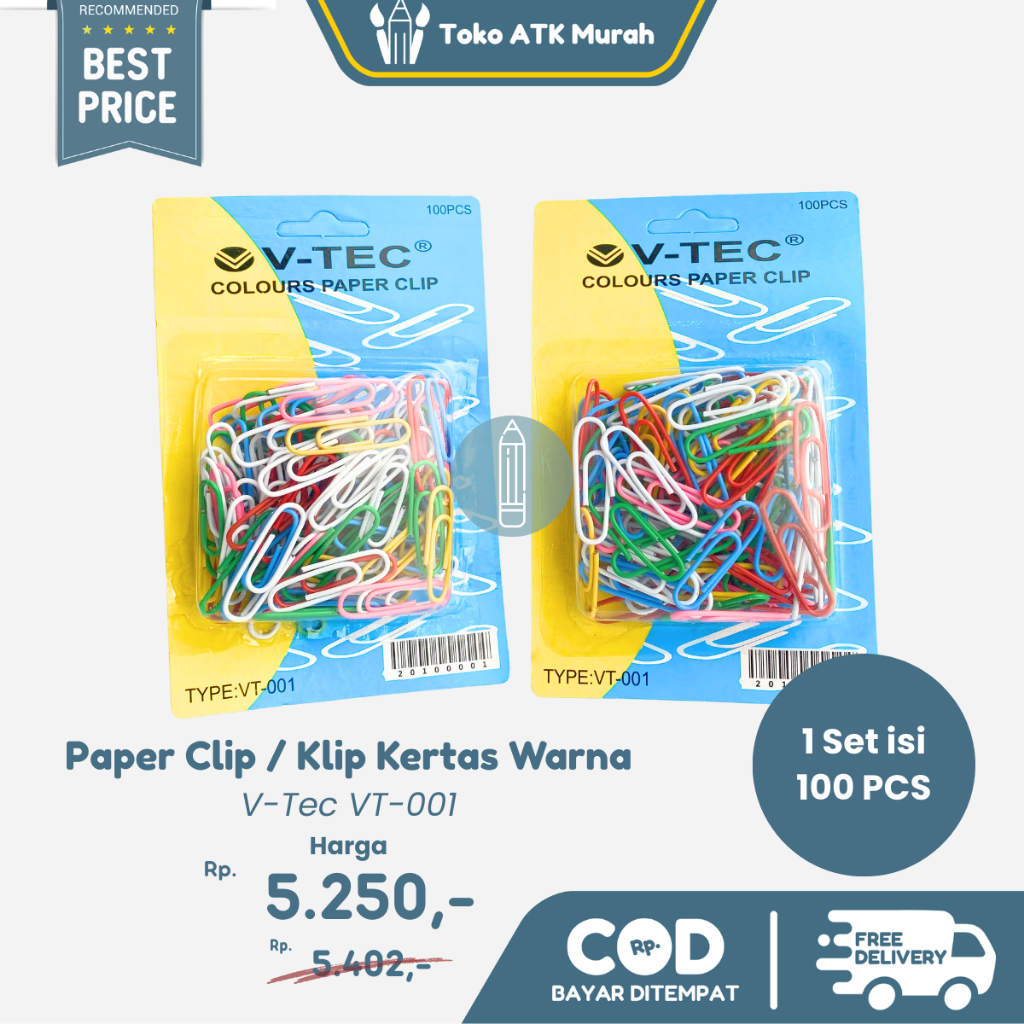 

Paper Clip Vinyl Set Klip Kertas Kecil VT-001