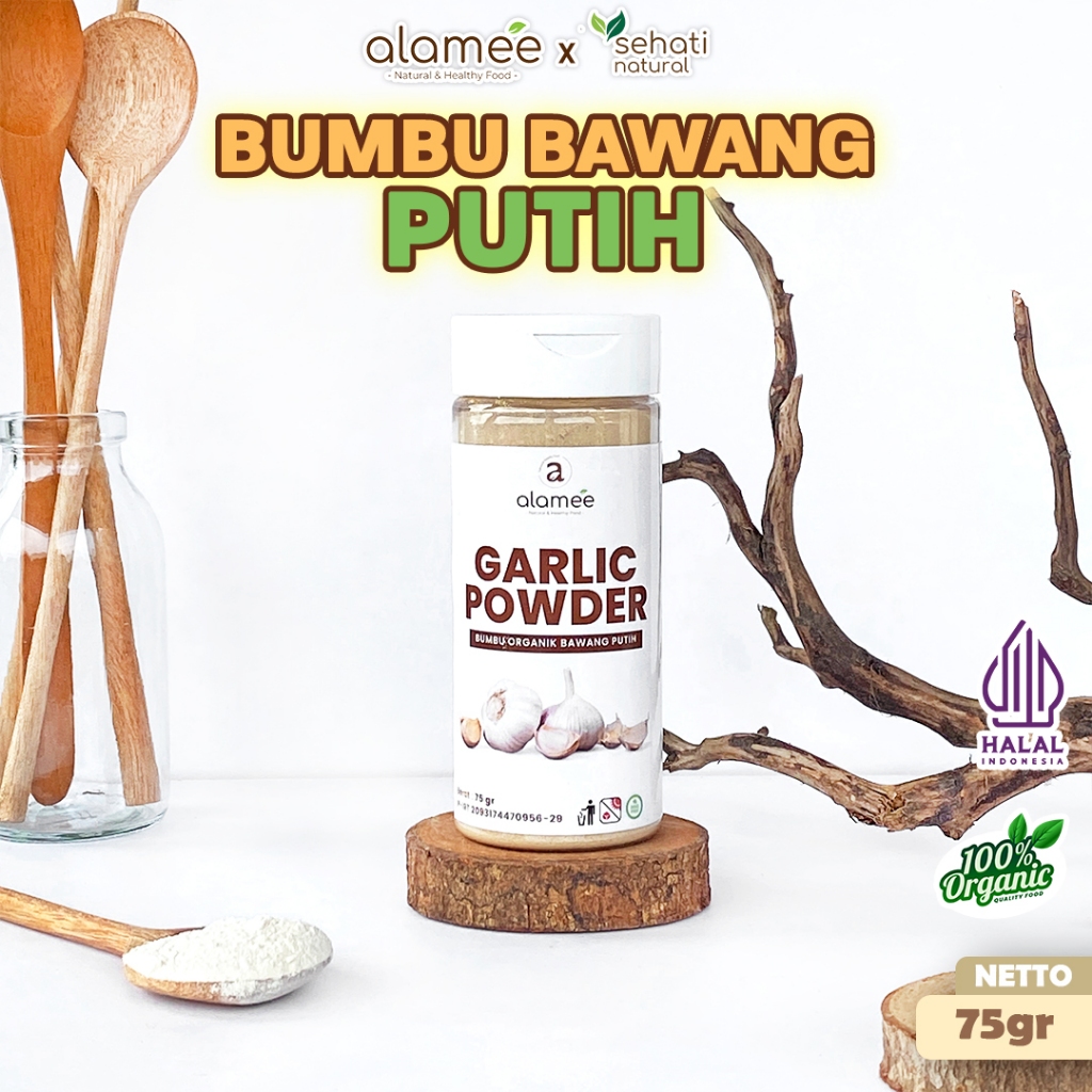 

Bawang Putih Bubuk Garlic Seasoning Powder Bumbu Masak Dapur Organik Rempah Rimpang Murni Asli 75g