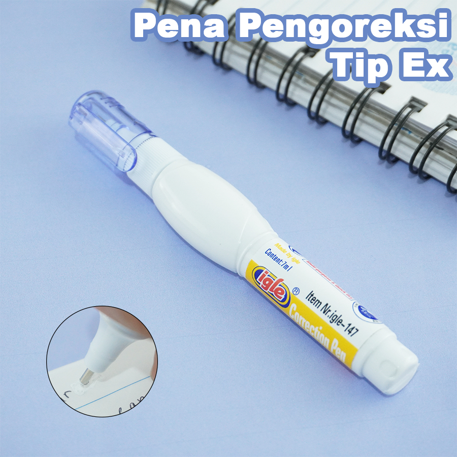 

Pulpen Koreksi Cair 13cm – Correction Pen Cepat Kering, Presisi, Anti Noda GJ-071603