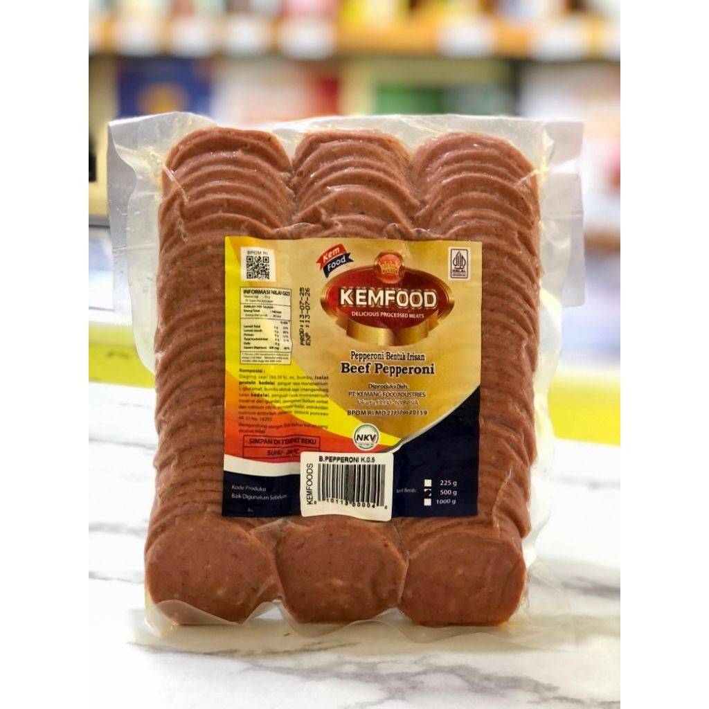 

Kemfood Beef Pepperoni 500Gr