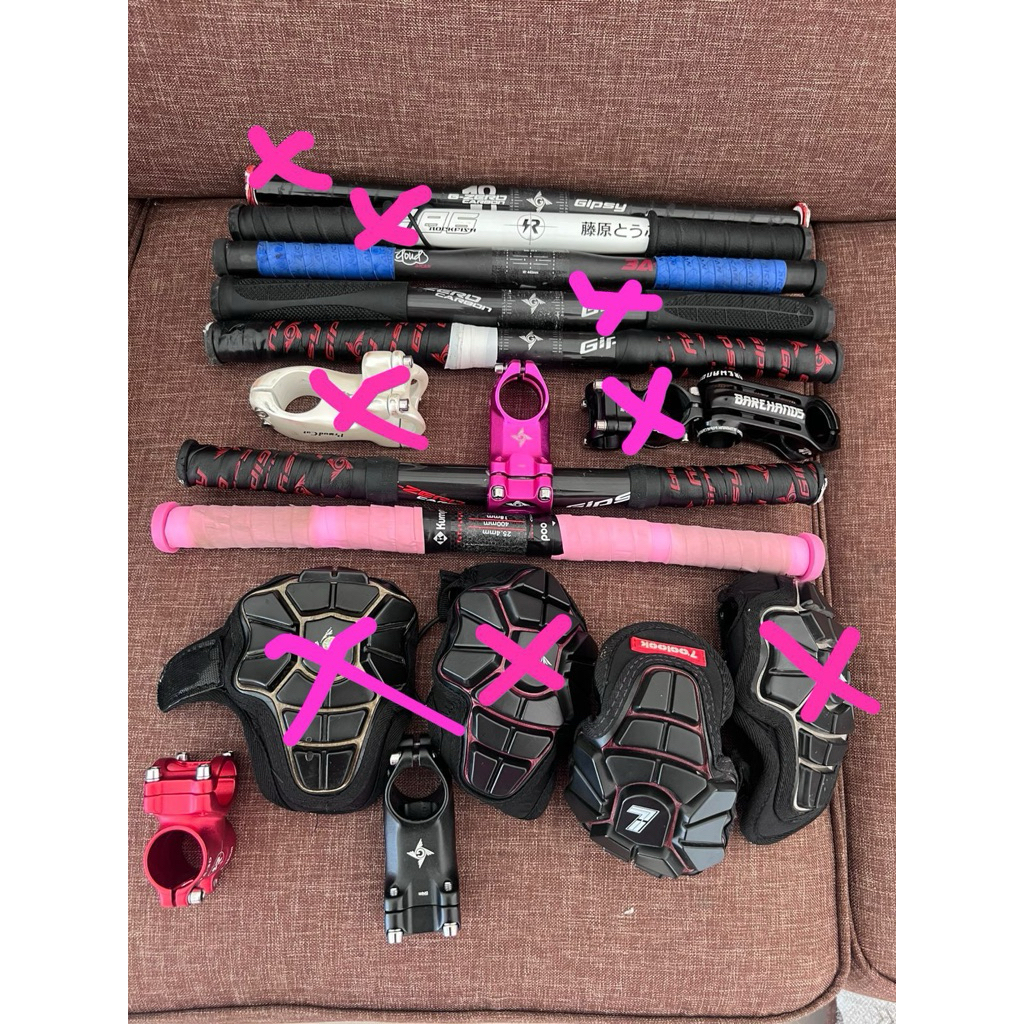 handbar gipsy putih biru + handgrip 22mm