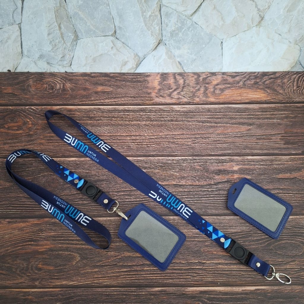 

TALI ID CARD LANYARD BUMN + HOLDER (BISA SATUAN) | READY STOK