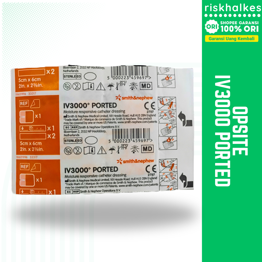 Opsite IV 3000 size 5cm x 6cm IV Dressing Plester Infus Opsite