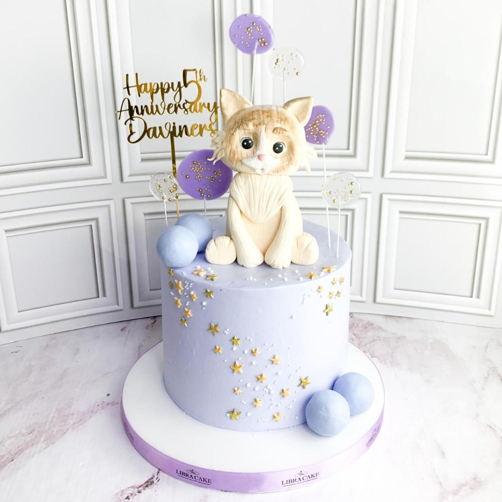 Kue Ulang Tahun/Birthday Cake/Kue Ultah Tema Kucing/Cat Cake Birthday/Kue Birthday Jakarta