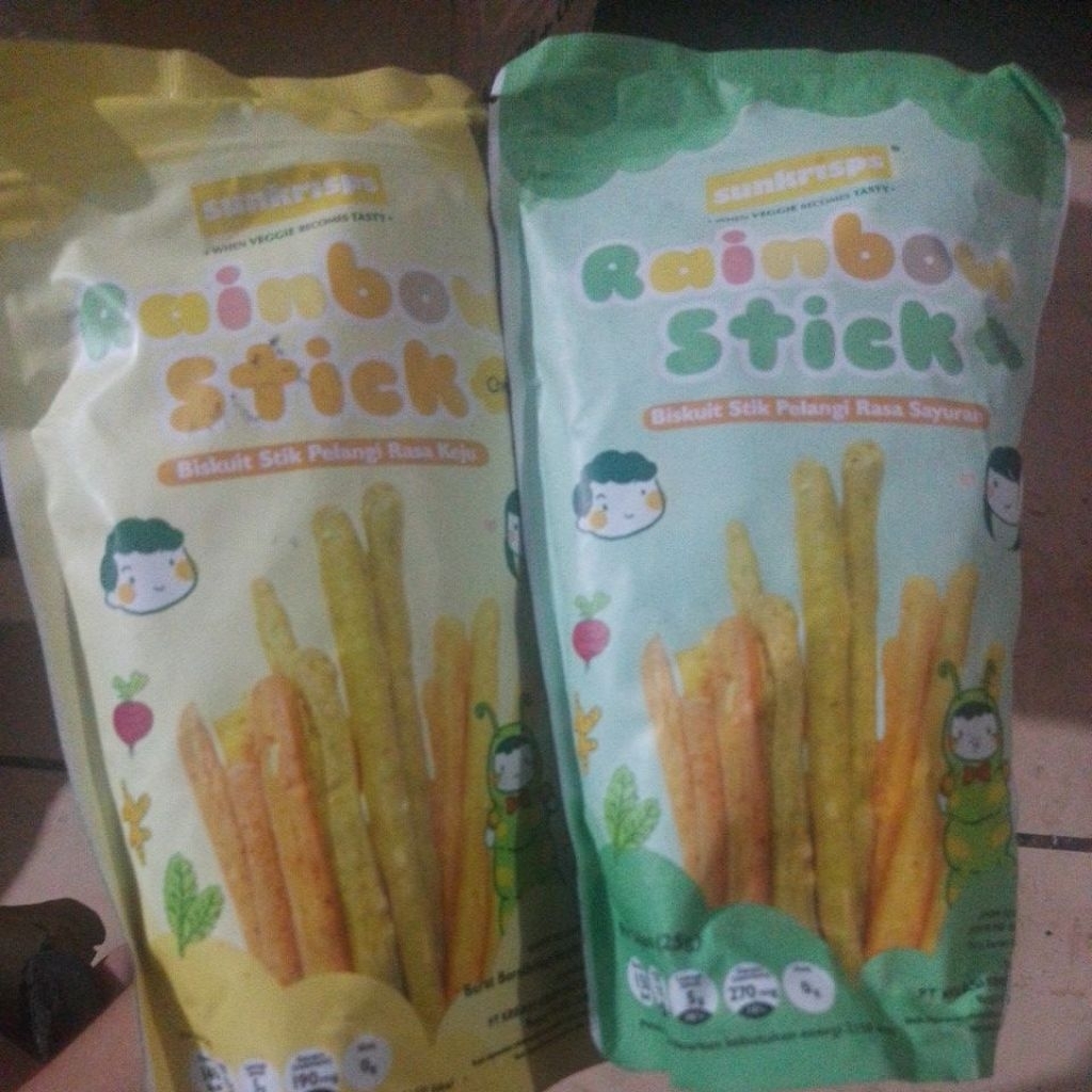 

RAINBOW STICK BISKUIT STIK PELANGI RASA SAYURAN/50gr