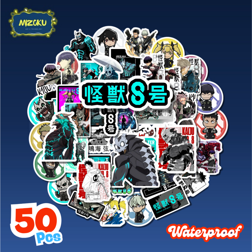

STICKER PACK ANTI AIR ANIME KAIJU NO. 8 UNTUK SCRAPBOOK TUMBLER HP LAPTOP KOPER MOTOR WATERPROOF
