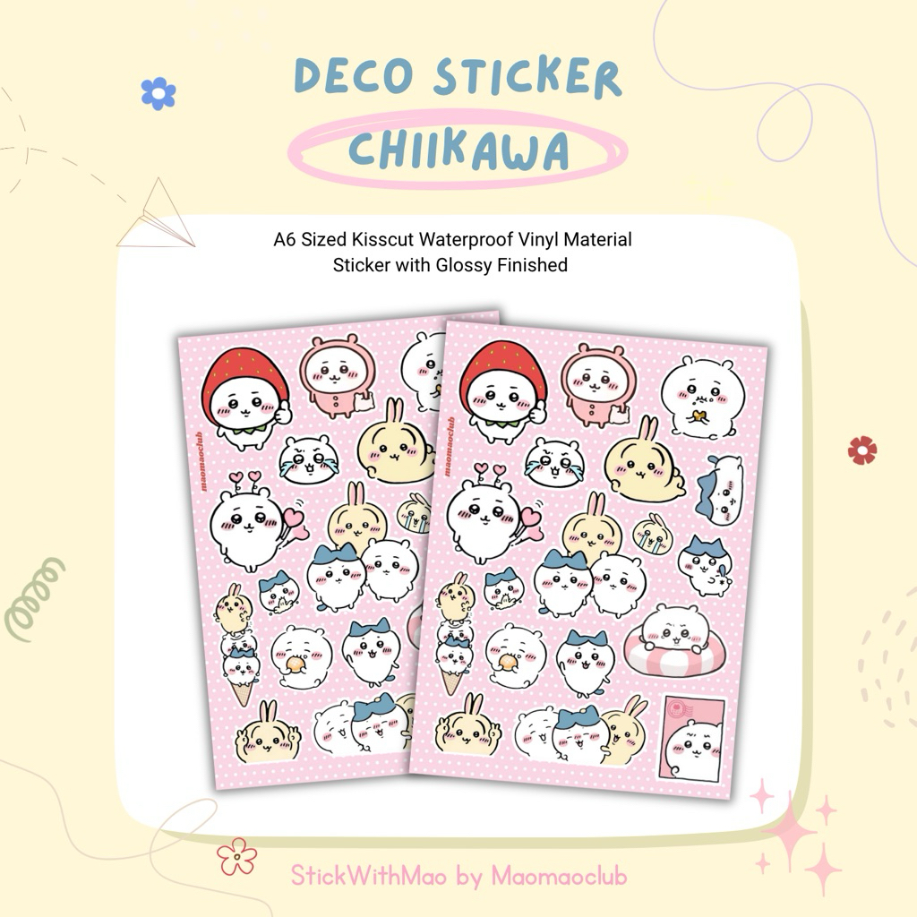 

Chiikawa Usagi Hardware Deco Sticker Sheet for Journal Journaling by StickWithMao