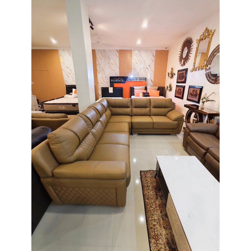 SOFA SUDUT - SOFA L FIANO - SOFA EMPUK - GRATIS ONGKIR WILAYAH BANDAR LAMPUNG