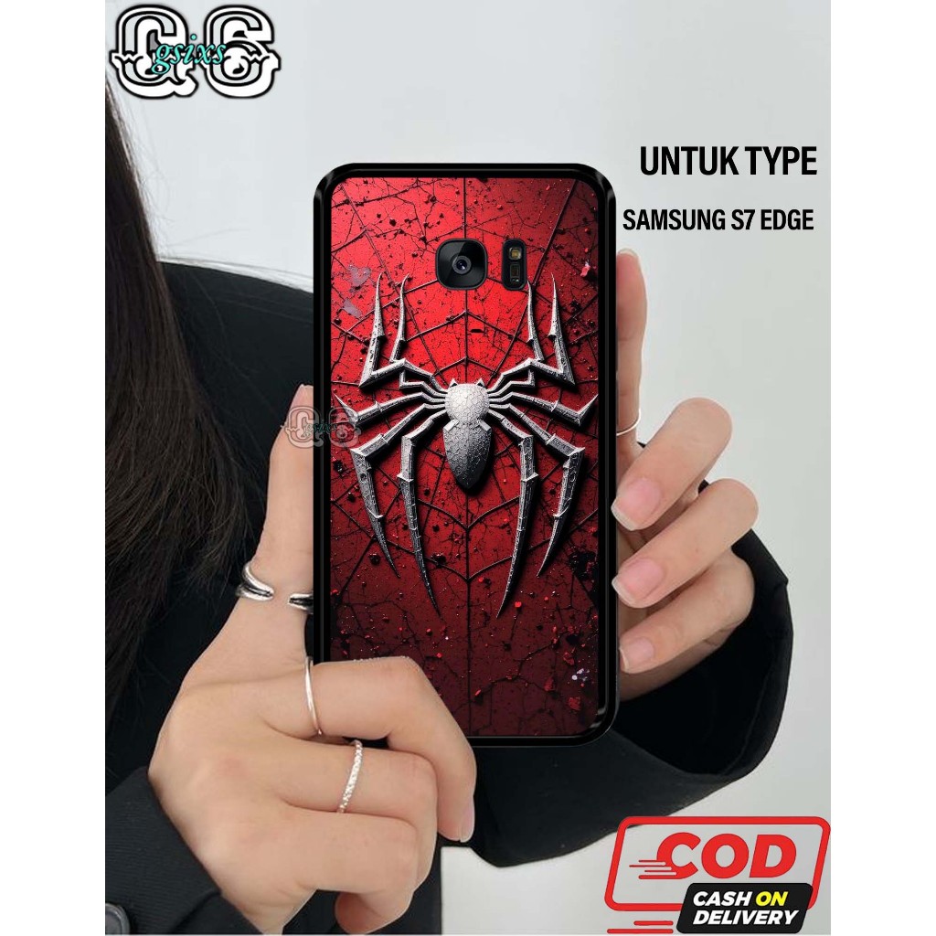 Casing Case Hp Samsung S7 Edge  [ MOTIF SPIDERMAN ] Aneka casing, case, kondom hp, custom case, case