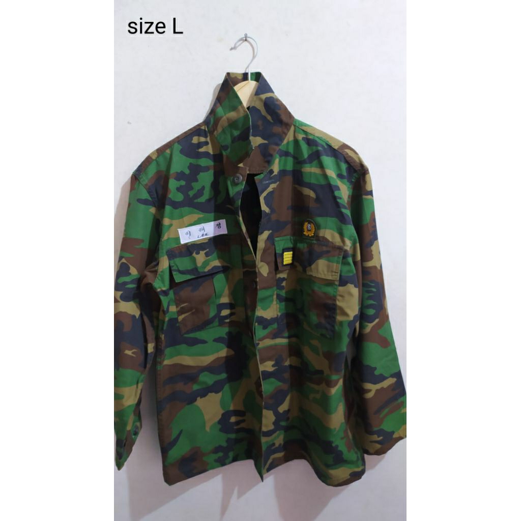 preloved jaket army korea loreng