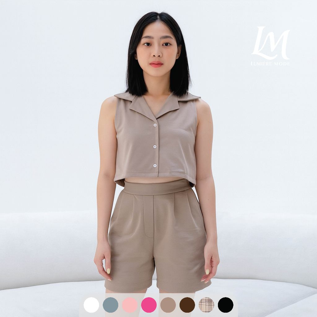 LUMIERE MODE Dreena Short Pants - Celana Pendek Wanita - Ponte Cotton