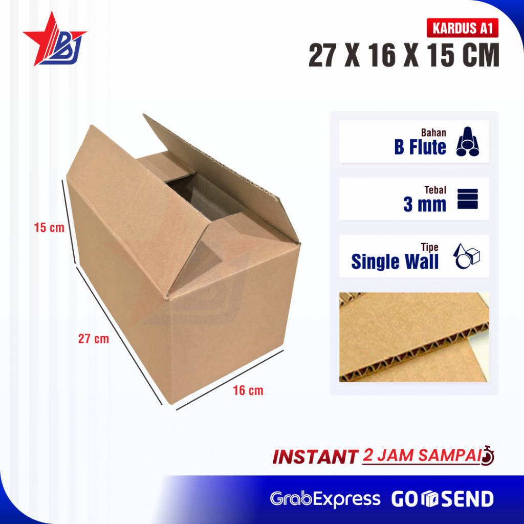 

Kardus Baru 27x16x15 cm Box Dus Coklat Packing Polos