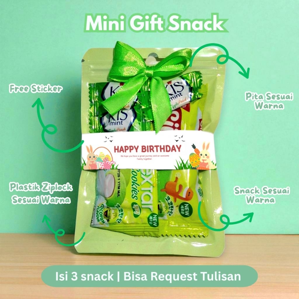 

Mini Gift Snack Tema Hijau/ Mini Hampers / Mini Gift Ulang Tahun