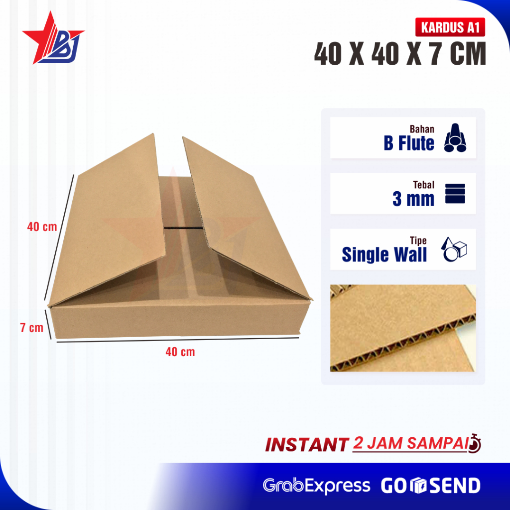 

KARDUS BOX 40X40X7CM KARTON KOTAK POLOS PACKING FIGURA KERAJINAN ALBUM FOTO (Kardus 40 x 40 x 7 cm)