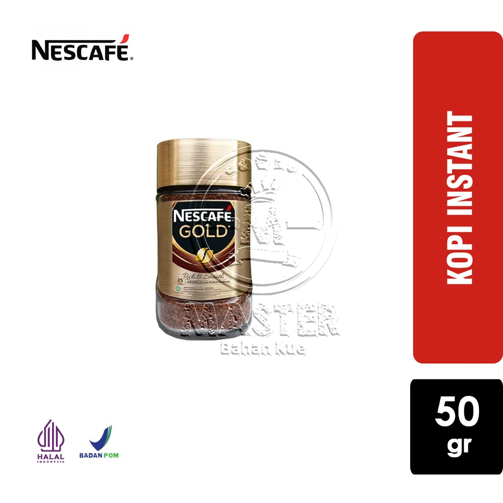 

Nescafe Gold Kopi Instan Kopi Hitam Bubuk Instant Coffee [Jar 50g]