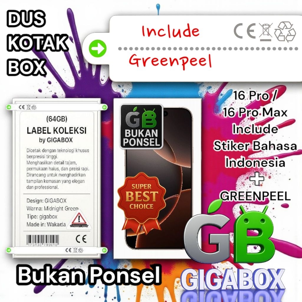 

(SUPER) (Best Choice) Dus | Kardus | Box 16 Pro / 16 Pro Max - Tampilan Bahasa Indonesia + Greenpeel