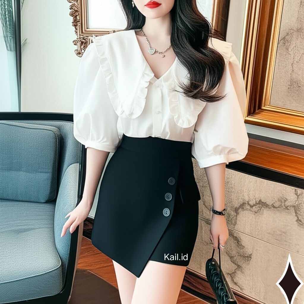 Korean Mini Skirt - Rok Celana Pendek Wanita Korean Style - Rok Celana Cewek Jumbo Berkualitas