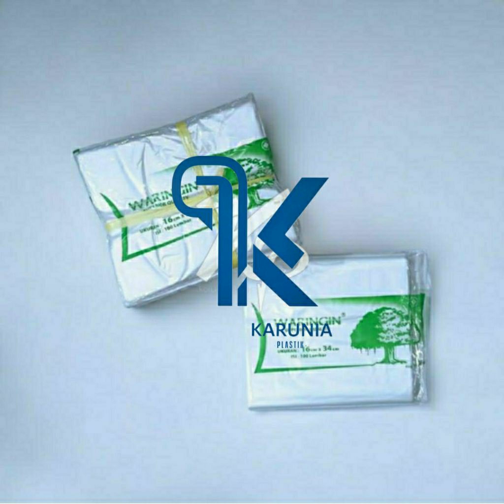 Plastik PP Bening Tipis Waringin 9x20, 11x26, 14x30, 16x34 /pack isi 100