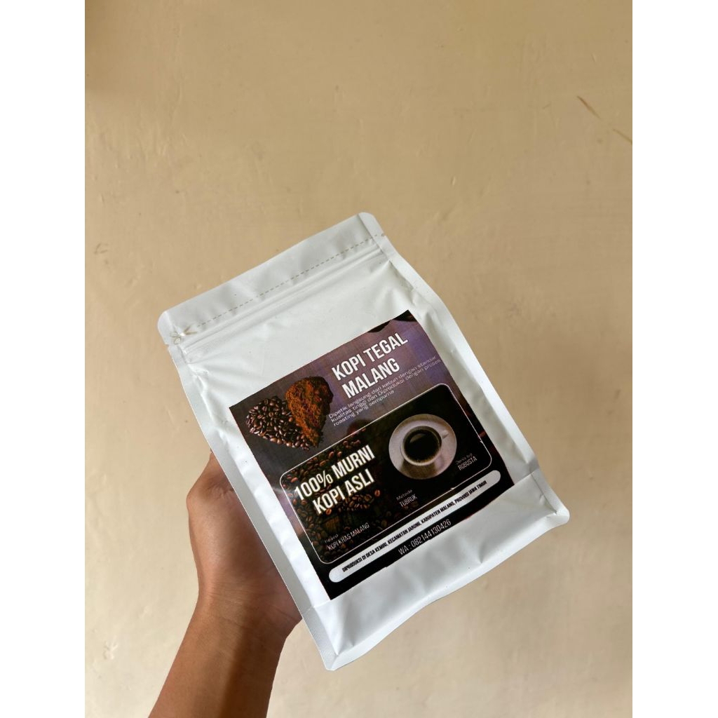 

Kopi Tegal Malang, kopi robusta 100% kopi murni tanpa campuran Net 1kg dan 500g