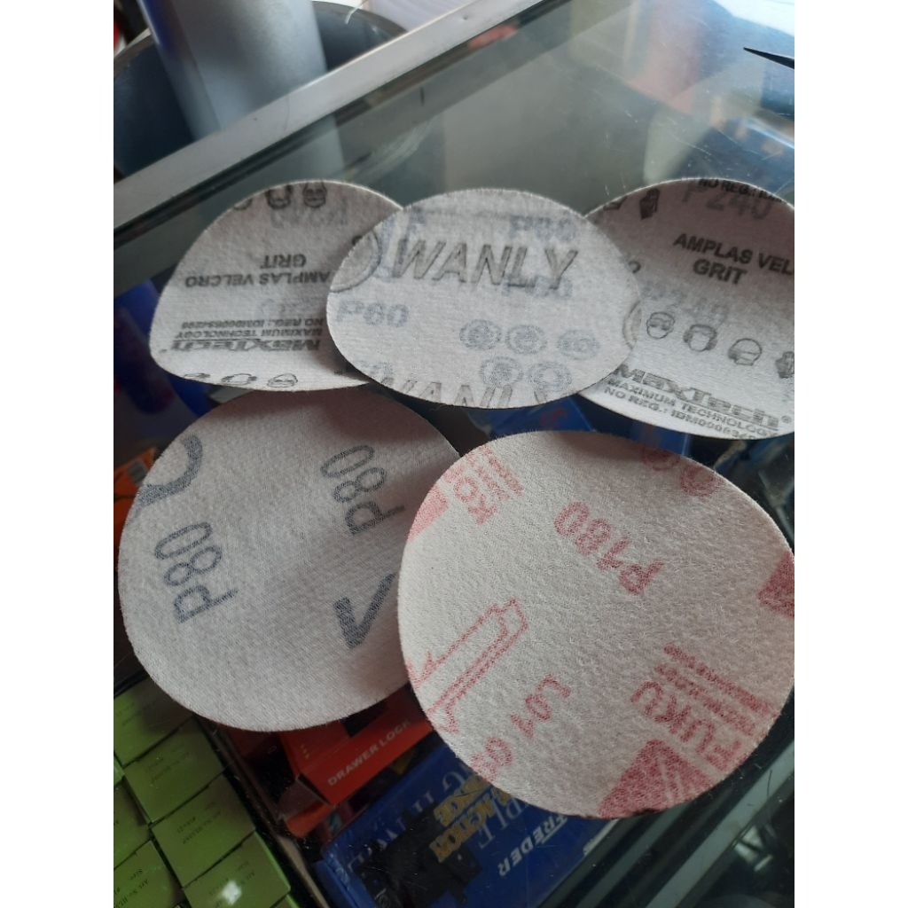 kertas gosok bulat, ketas gosok tempel